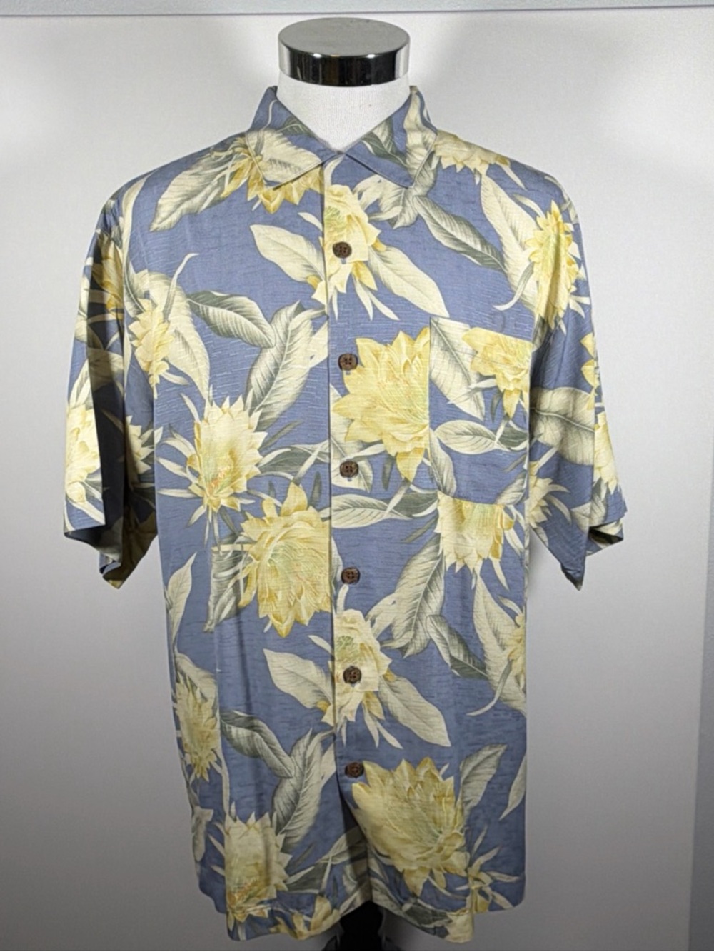 Tommy Bahama Light Blue & Yellow Floral Short-Sleeve Button-Up Shirt